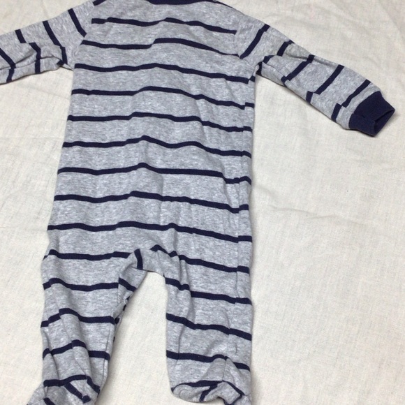 Carter's Gray and Navy Striped Footie - Picture 9 of 9